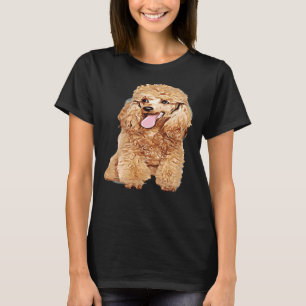 Niedlicher Hund in der Wig Funny Blond Poodle T-Shirt