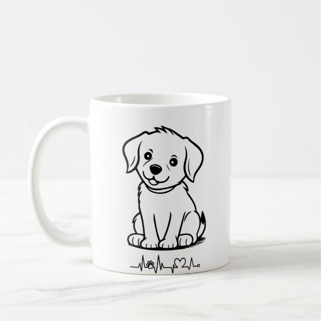 Niedlicher Hund Kaffeetasse (Links)