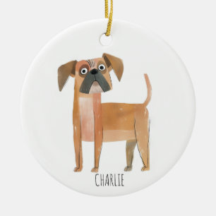 Niedlicher Hund Keramik Ornament