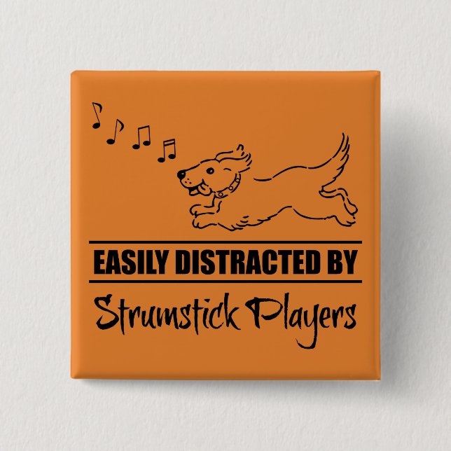 Niedlicher Hund, leicht von Strumstick-Spielern ab Button (Vorderseite)