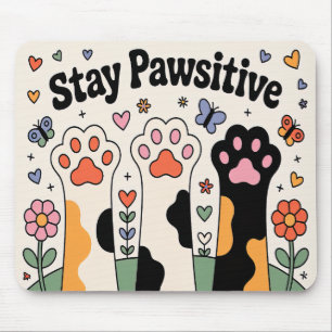 Niedlicher Hund Lover Bleibe Pawsitive Mousepad