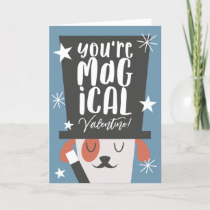 Niedlicher Hund Magischer Valentinstag Feiertagskarte