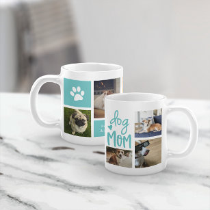 Niedlicher Hund Mama Haustier Foto Collage Kaffeek Kaffeetasse