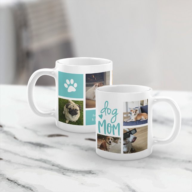 Niedlicher Hund Mama Haustier Foto Collage Kaffeek Kaffeetasse (Von Creator hochgeladen)