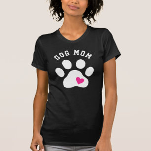 Niedlicher Hund Mama Weiße Augenpfeife mit Herz T-Shirt