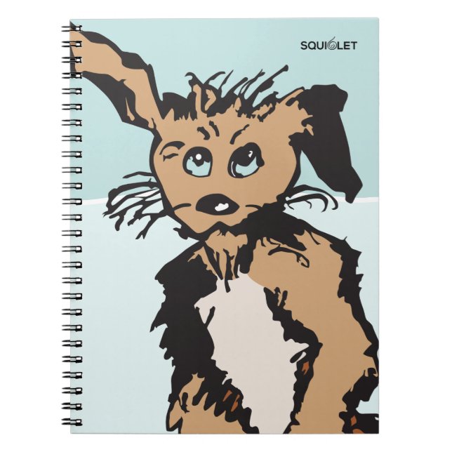 Niedlicher Hund mit blauen Welpenaugen Notizblock (Vorderseite)