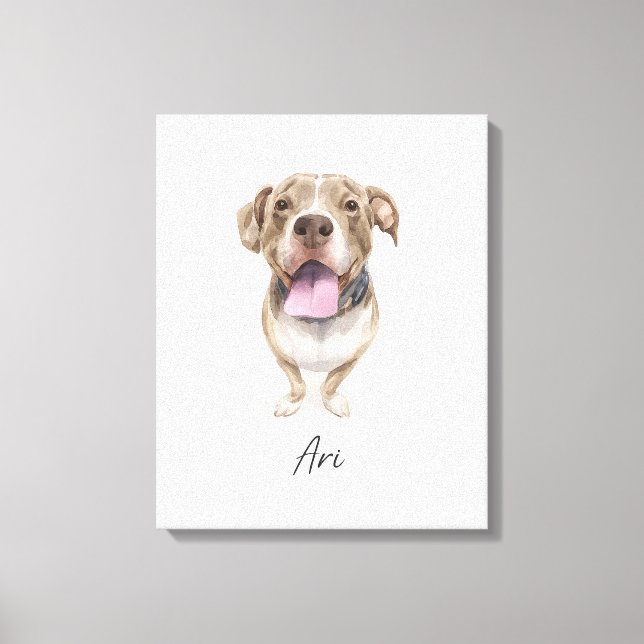 Niedlicher Hund mit dem Namen Ari Leinwanddruck (Vorderseite)