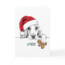 Niedlicher Hund mit Gingerbread Mann Keks