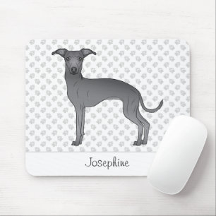 Niedlicher Hund mit Individuelle Name Mousepad