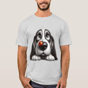 Niedlicher Hund mit Marienkäfer T-Shirt