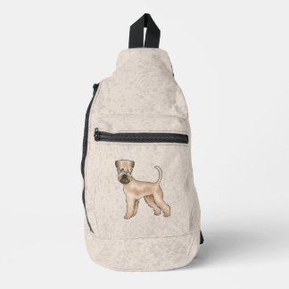 Niedlicher Hund mit weichem Rad auf Beige Crossbody Bag