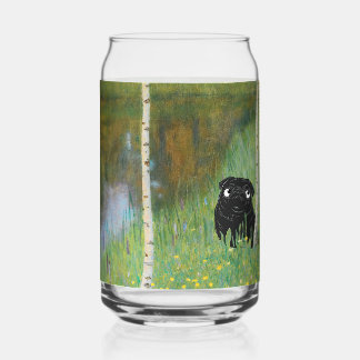 Niedlicher Hund Mops Gustav Klimt Forest Trinkbehä Dosenglas