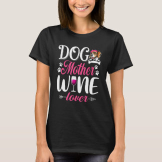 Niedlicher Hund Mutter Beagle Wein Muttertag T-Shirt