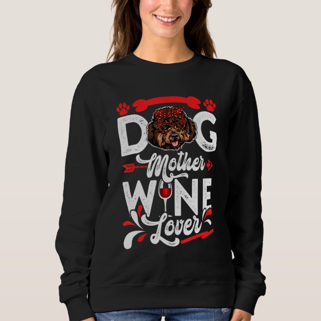Niedlicher Hund Mutter Poodle Hund Muttertag 1 Sweatshirt (Vorderseite)