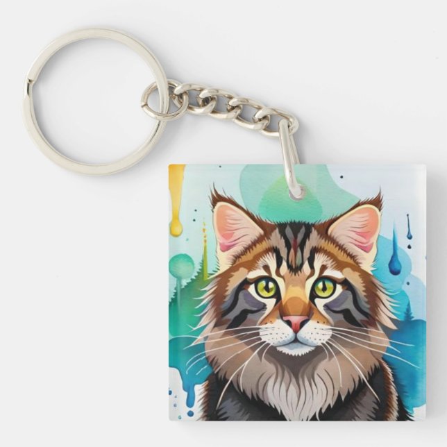 Niedlicher Hund nah Mini-Zwischenablage Schlüsselanhänger (Vorderseite)