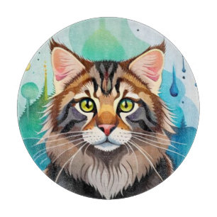 Niedlicher Hund nah Mini-Zwischenablage Schneidebrett