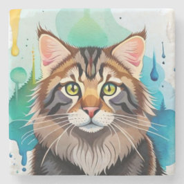 Niedlicher Hund nah Mini-Zwischenablage Steinuntersetzer