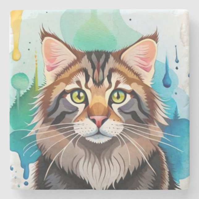 Niedlicher Hund nah Mini-Zwischenablage Steinuntersetzer (Vorderseite)