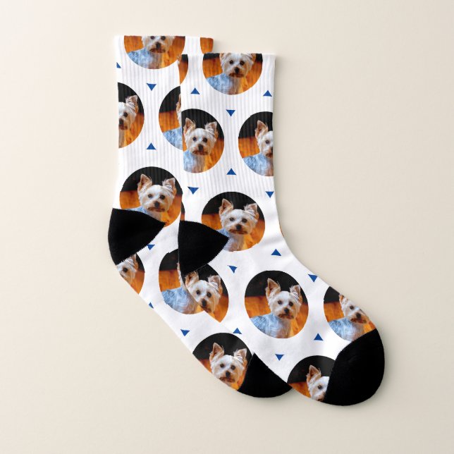 Niedlicher Hund oder Muster für das Foto Ihres Hau Socken (Paar)