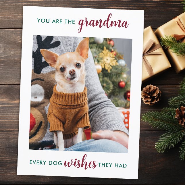 Niedlicher Hund Oma Weihnachten Personalisiertes H (Von Creator hochgeladen)