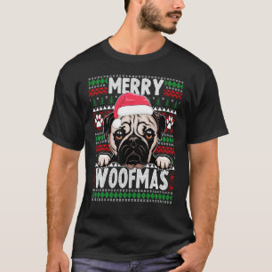 Niedlicher Hund Pajama Mops Hunde Weihnachten T-Shirt