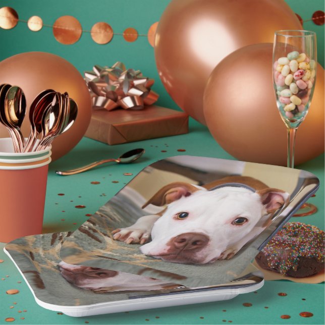 Niedlicher Hund Pappteller (Multi)