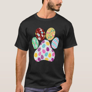 Niedlicher Hund Paw Ostertag Farbige Eier Bunny Ki T-Shirt