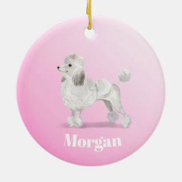 Niedlicher Hund Pink Persönlich Keramik Ornament