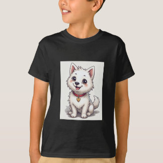 Niedlicher Hund Print T - Shirt! T-Shirt