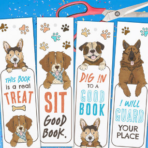 Niedlicher Hund Pun DIY Lesezeichen für Kinder