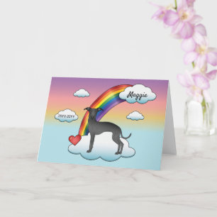 Niedlicher Hund-Rainbow-Gedenkstätte Karte