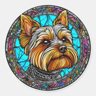 Niedlicher Hund Runder Aufkleber