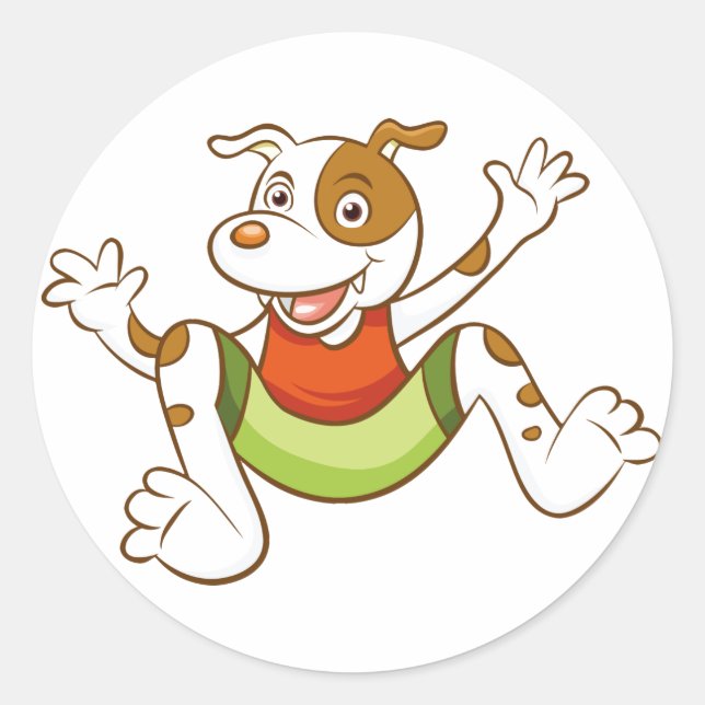 Niedlicher Hund Runder Aufkleber (Vorderseite)