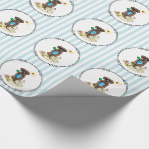 Niedlicher Hund Summer Beach Schokolade Labrador R Geschenkpapier