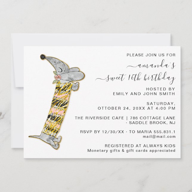 Niedlicher Hund Sweet 16. Geburtstagsparty House P Einladung (Vorderseite)