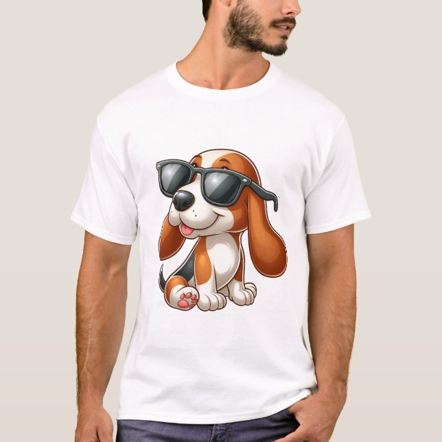 niedlicher Hund T-Shirt (Vorderseite)