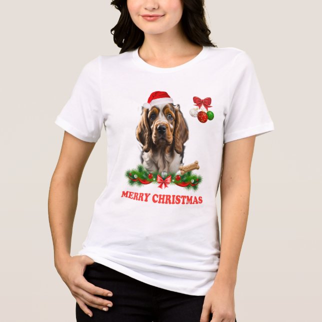 Niedlicher Hund Tri-Blend Shirt (Vorderseite)