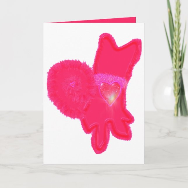 Niedlicher Hund Tu B'Av ט ״ ו ב ב א Karte (Vorderseite)