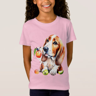 Niedlicher Hund und Obst T-Shirt