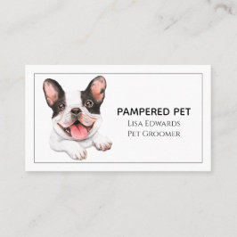 Niedlicher Hund wächst in der Weißen Wirtschaft Terminkarte