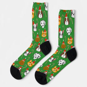 Niedlicher Hund Weihnachten Gemustert Socken