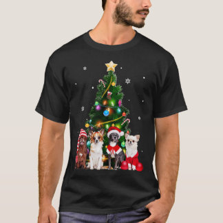 Niedlicher Hund Weihnachtsbaum Hund Lover Xmas Hau T-Shirt