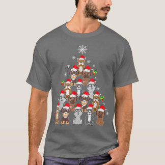 Niedlicher Hund Weihnachtsbaum Lights Welpenbesitz T-Shirt