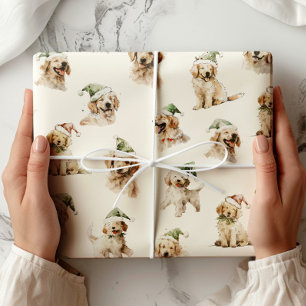 Niedlicher Hund Weihnachtswrapping Paper Geschenkpapier