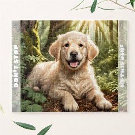 Niedlicher Hund Welpe Golden Retriever Individuell Puzzle