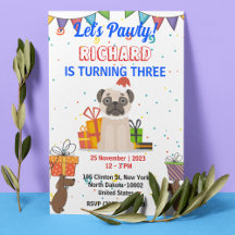 Niedlicher Hund Welpe-Kind-Geburtstagsparty