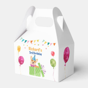Niedlicher Hund Welpe-Kind-Geburtstagsparty Geschenkschachtel