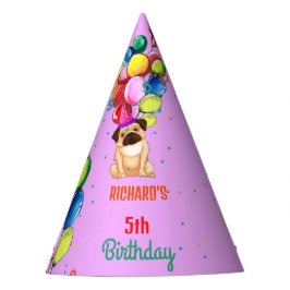 Niedlicher Hund Welpe-Kind-Geburtstagsparty Partyhütchen