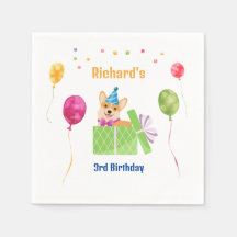 Niedlicher Hund Welpe-Kind-Geburtstagsparty