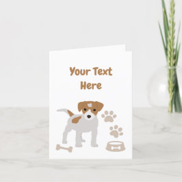 Niedlicher Hund Welpe Paw Druckmuster Feiertagskarte